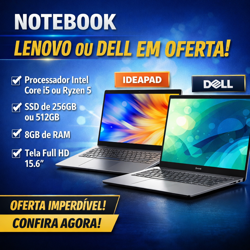 💻 NOTEBOOK LENOVO OU DELL