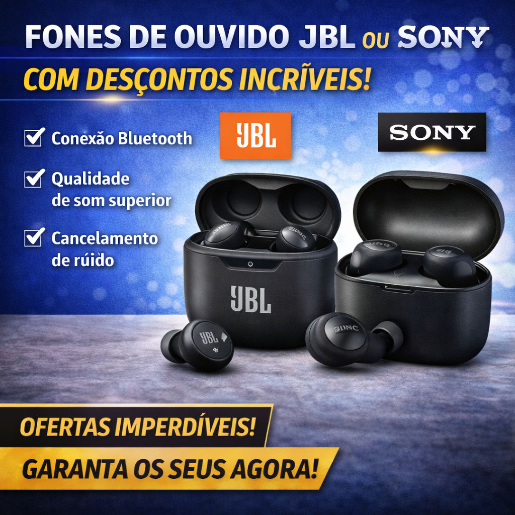 🎧 FONE DE OUVIDO JBL ou SONY